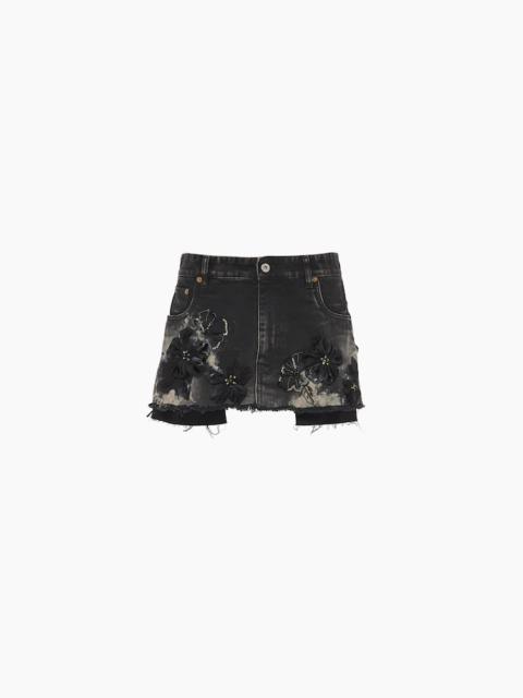 Miu Miu Black denim miniskirt