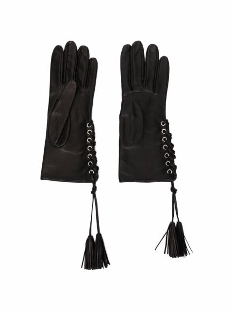MANOKHI lace-up detail gloves