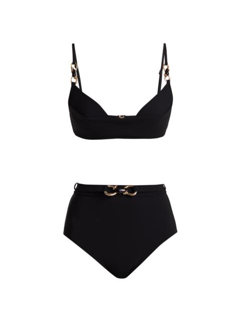 Zimmermann Women's Mahon Trim Detail Bikini - Black
