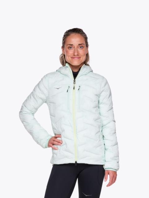 HOKA Women's Skyfill Outdoor Jacket in Aqua Breeze