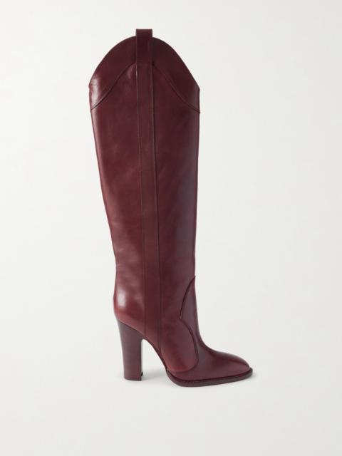 PARIS TEXAS Lavinia Leather Knee Boots