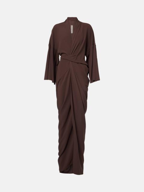 Rick Owens Satin wrap gown