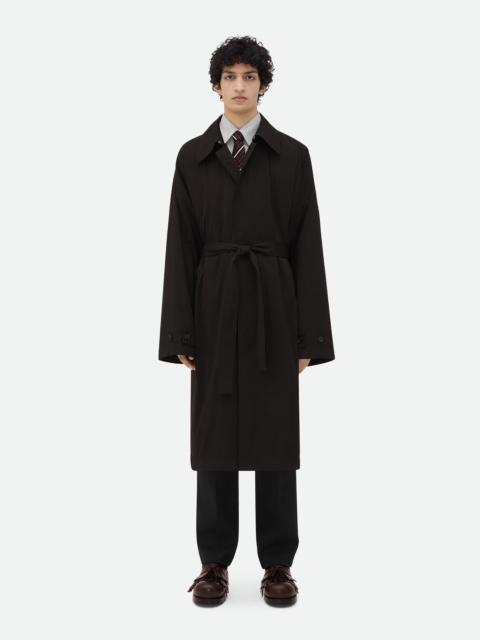 Cotton Silk Parka With Check Lining