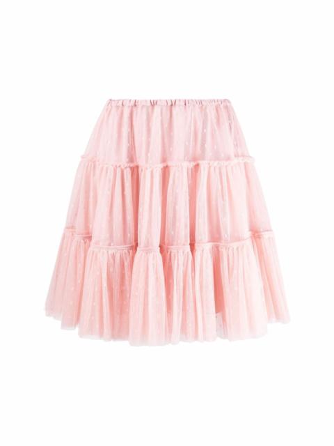REDValentino point d'esprit tiered skirt