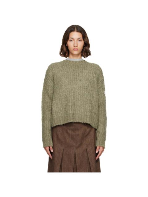 MM6 Maison Margiela Khaki Bouclé Sweater