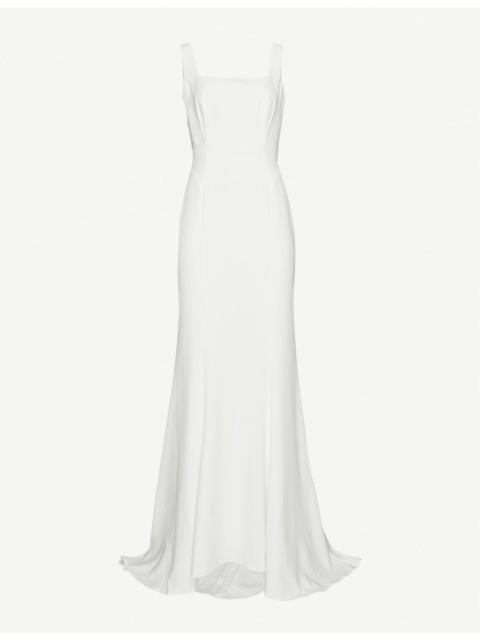 WHISTLES Mia square-neck crepe wedding gown