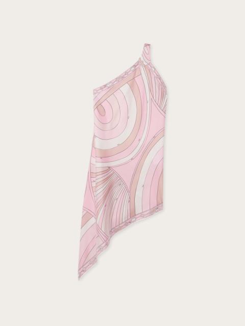 PUCCI IRIDE PRINT ASYMMETRICAL-CUT DRESS