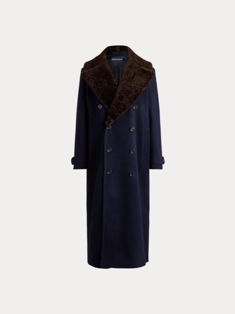 Polo Ralph Lauren Shearling-Collar Wool Melton Peacoat