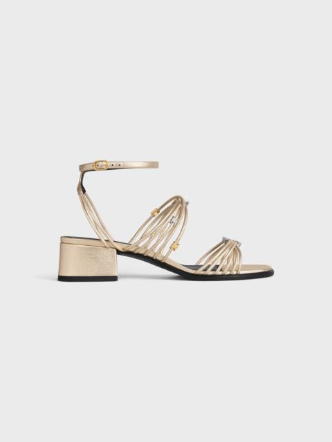 CELINE CLÉMENCE HEELED SANDAL IN LAMINATED LAMBSKIN
