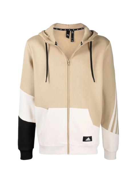 adidas Colorblock Hoodie "Beige Tone / Wonder White" H39774