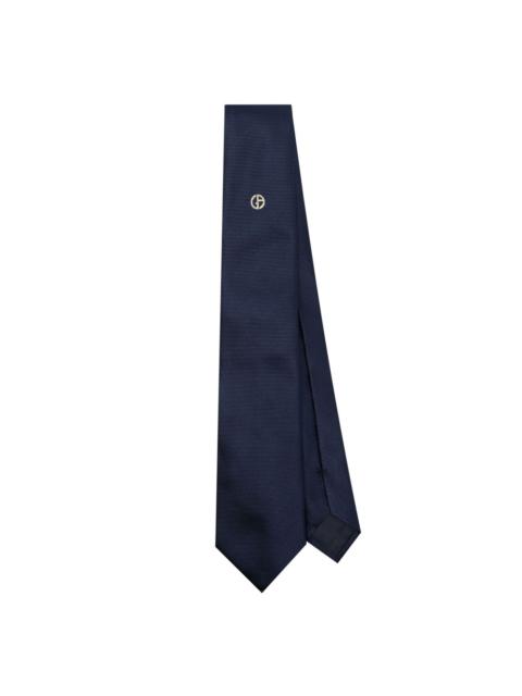 logo embroidered tie