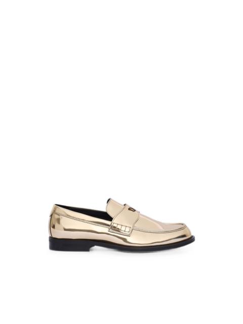 GCDS Wirdo mirrored-effect loafers
