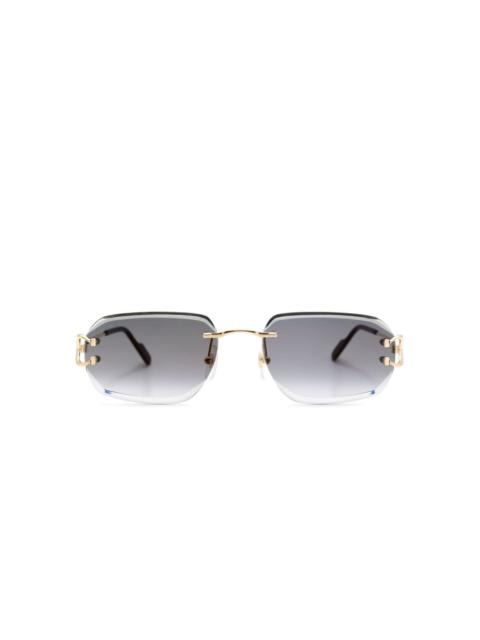 Cartier rimless rectangle-frame sunglasses