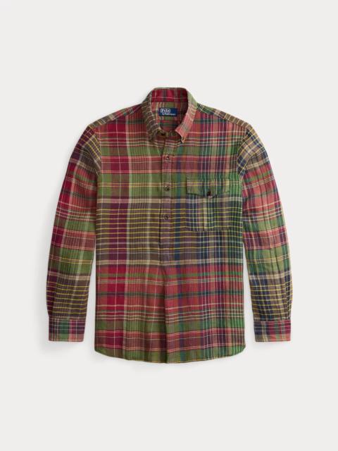 Polo Ralph Lauren Classic Fit Plaid Linen Popover Shirt
