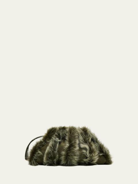 ULLA JOHNSON Adria Mini Pleated Wave Shearling Crossbody Bag