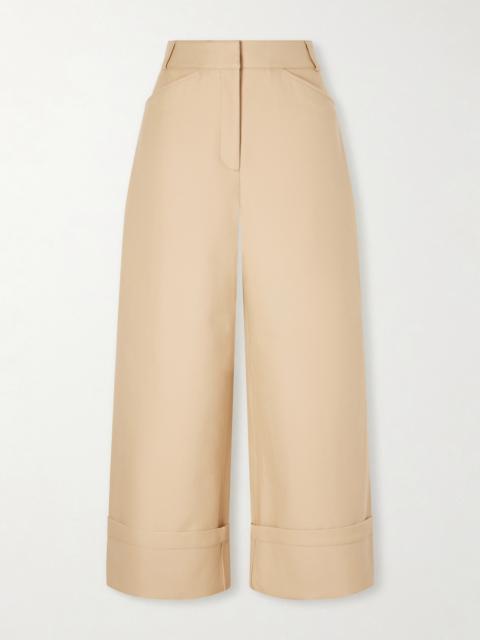 Another Tomorrow Organic Cotton High-rise Wide-leg Pants
