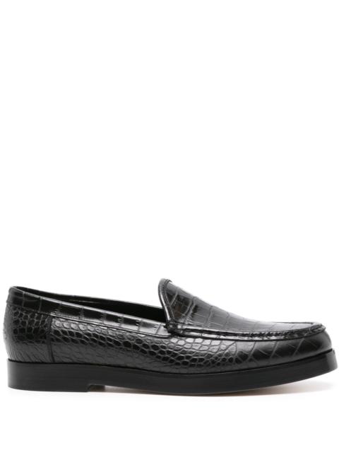 Black Ralone Leather Loafers