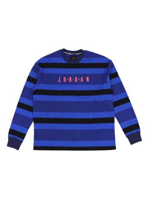 Air Jordan Sport Dna Casual Stripe Pullover Sports Long Sleeves Blue CV1143-470