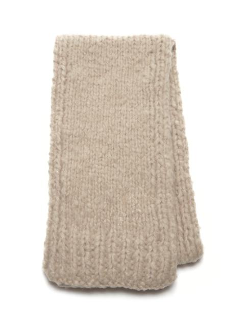 GABRIELA HEARST Pyke Knit Scarf in Oatmeal Welfat Cashmere