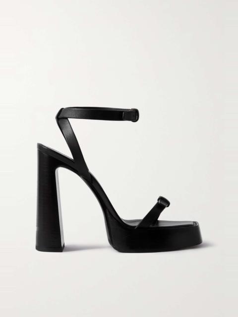 SAINT LAURENT Platz leather platform sandals