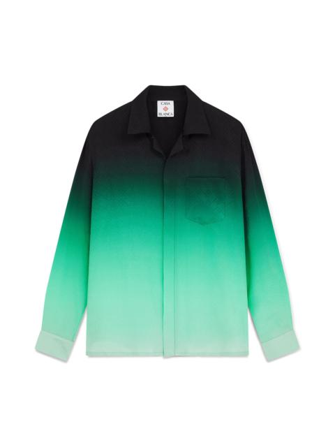 CASABLANCA Gradient Ping Pong Jacquard Silk Shirt