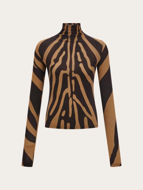 FERRAGAMO Stretch jersey turtleneck