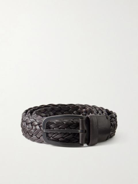 ZEGNA 3.2cm Braided Leather Belt