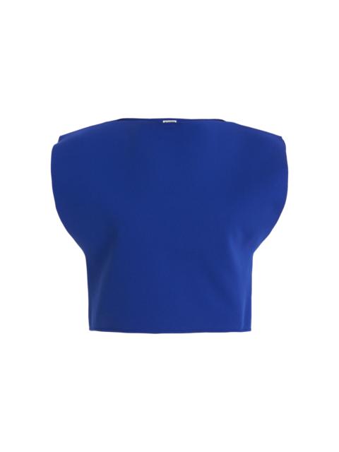 Jil Sander Knit Cropped Top blue