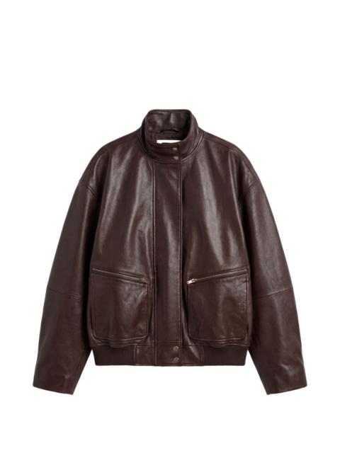 Reformation Veda Harrison leather bomber jacket