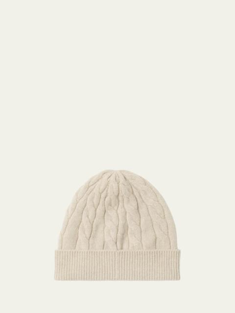 Loro Piana Cedar Cable-Knit Cashmere Beanie