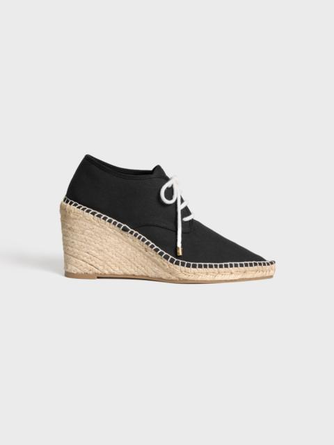 CELINE WEDGE LACE-UP ESPADRILLES IN CANVAS