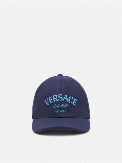 Versace Milano Stamp Wool Baseball Cap