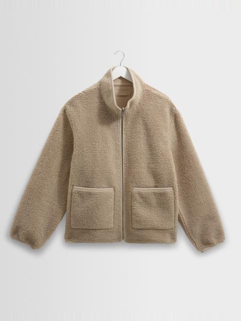 Wax London Killick - Natural Reversible Corduroy Borg Jacket