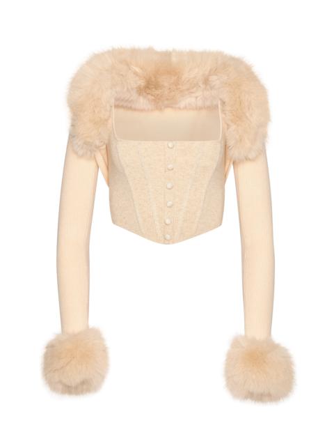 GUIZIO FAUX FUR KNIT BOLERO