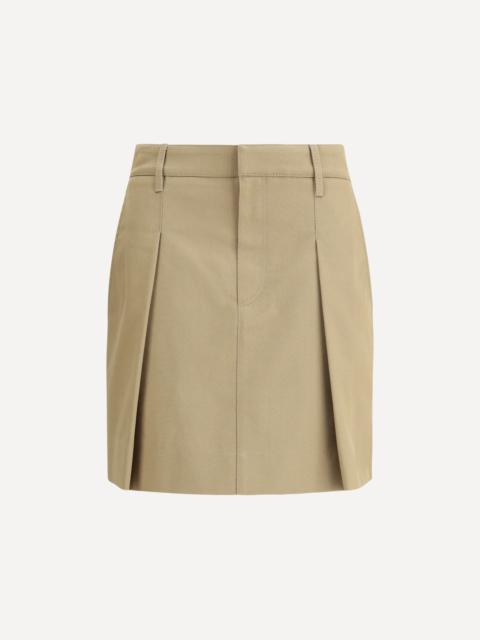 Pleated cotton short Skirt