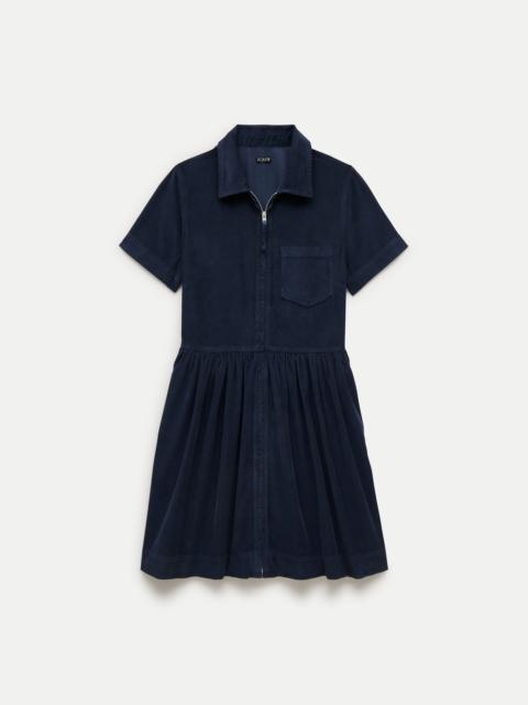 J.CREW Mini zip-up shirt-dress in lightweight corduroy