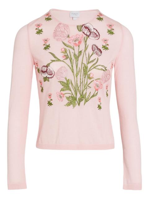 GIAMBATTISTA VALLI floral crew-neck sweater