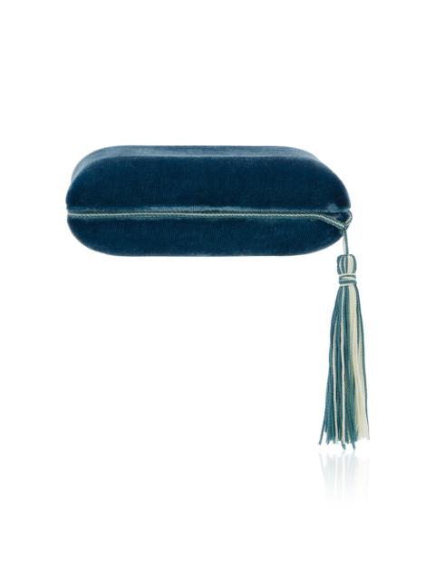 SOPHIE BILLE BRAHE Lily Bleu Velvet Jewelry Case blue