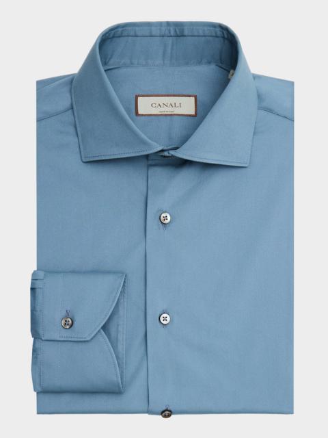 Canali Men's Technical Cotton-Blend Dress Shirt