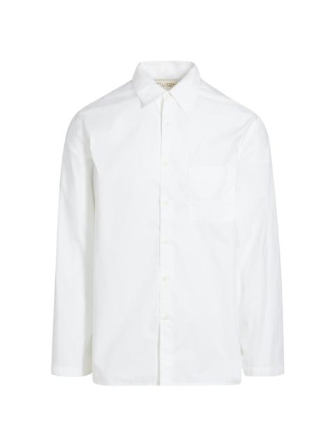 NILI LOTAN Men's Caiden Cotton Poplin Button-Front Shirt - White
