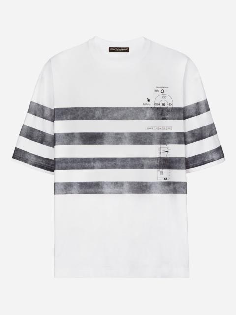 Dolce & Gabbana Short-sleeved Marina-print T-shirt