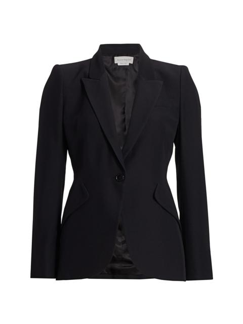 Alexander McQueen Women's Tailored Peak-Lapel Jacket - Black