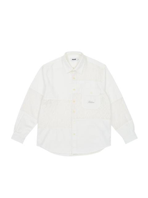 PALACE CROCHET PATCHWORK SHIRT WHITE