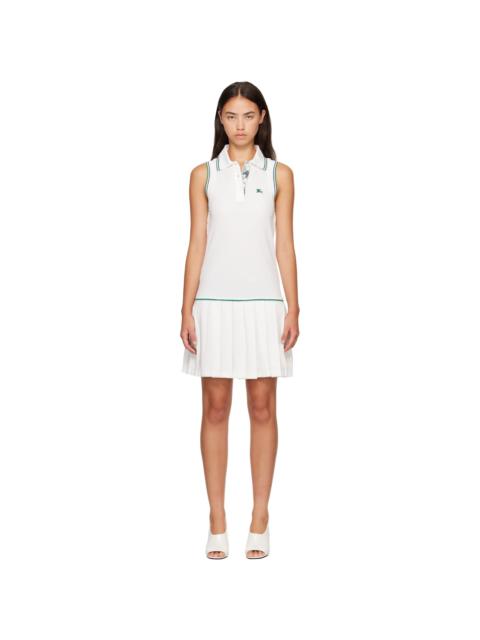 Burberry White Cotton Tennis Minidress