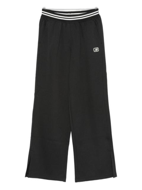 New Balance elasticated-waistband split-hem trousers
