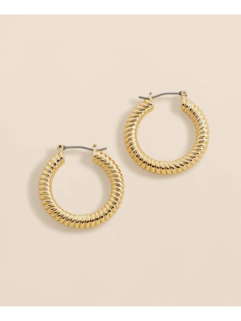 Brooks Brothers Rope Twist Gold-Toned Hoop Earrings