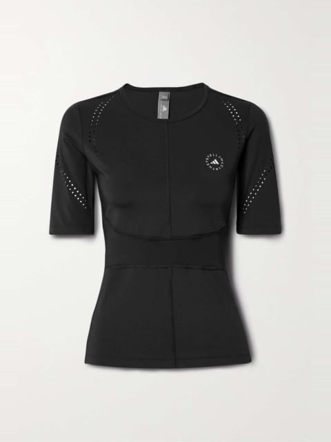 adidas TruePurpose perforated printed stretch recycled top