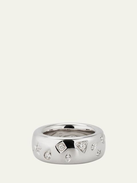 Pomellato 18K White Gold Iconica Ring with Fancy Set Diamonds