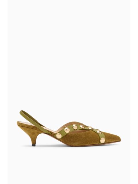 ULLA JOHNSON Vendome Studded Kitten Heel