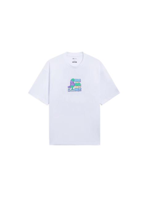 Li-Ning x Persue Cartoon Graphic Loose Fit T-shirt 'White' AHSS295-3